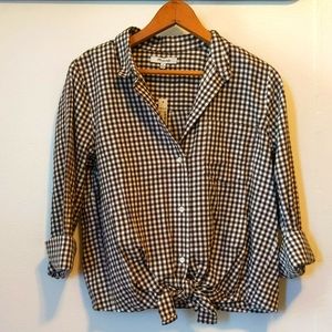 Madewell tie up flannel